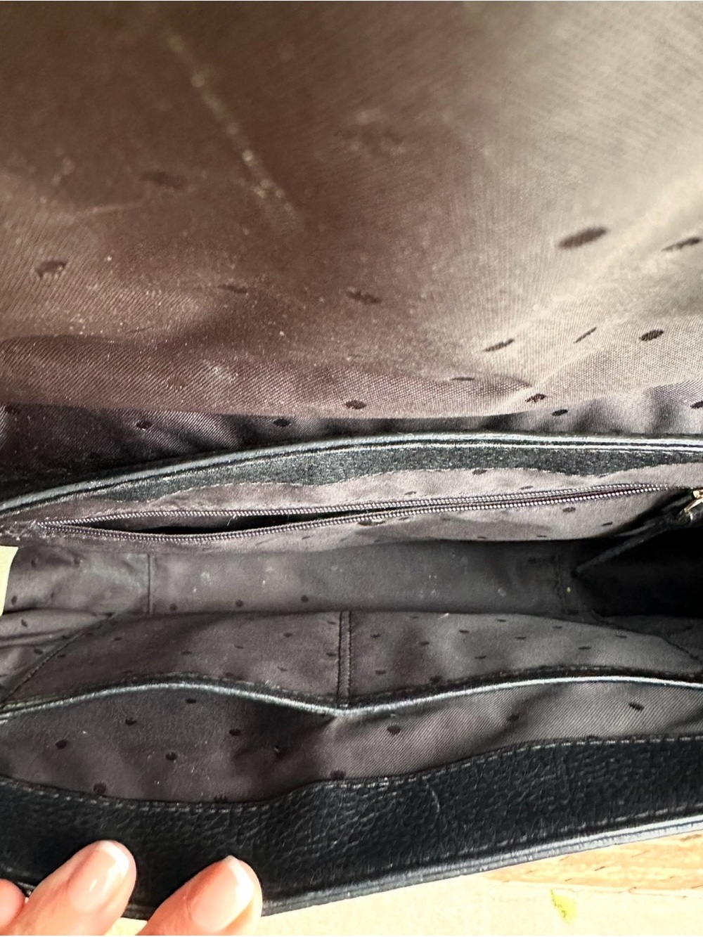 kate spade Black Pebbled Genuine Leather Crossbody Satchel with Gold Hardware - Picture 13 of 14